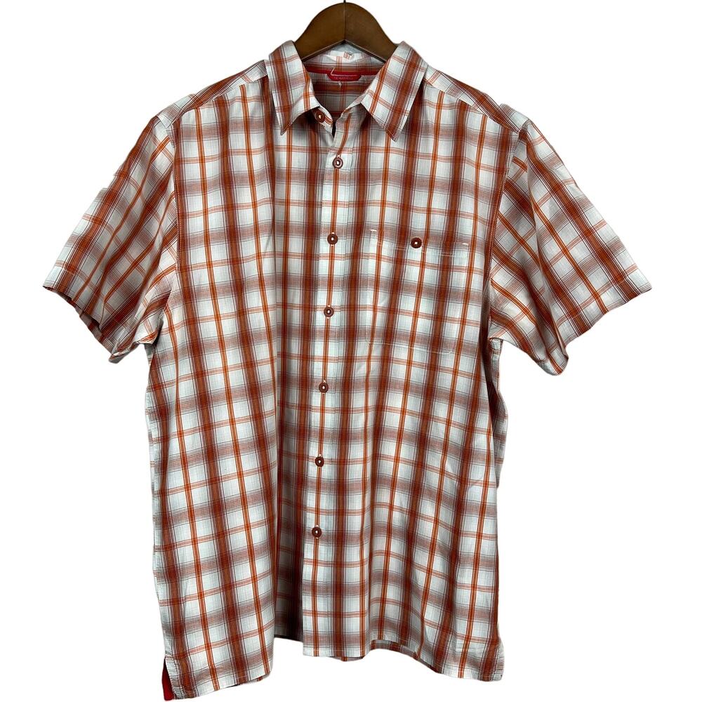 The North Face Button Up Shirt Outdoor Classic Rugged Casual Plaid Cabin - L